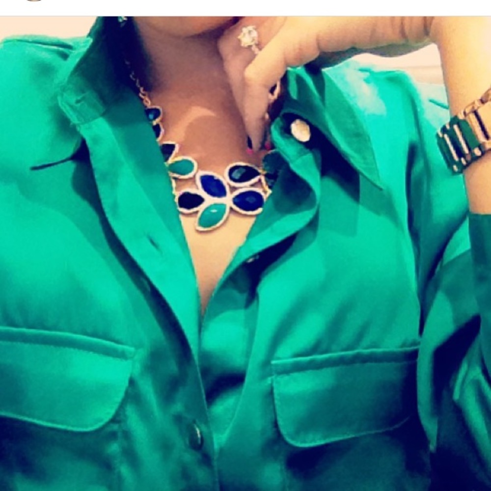 Green blouse